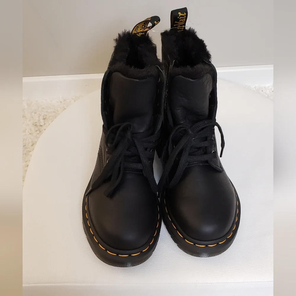 Dr. Marten 1460 Pascal Faux Fur Lined Boots - Picture 2 of 7